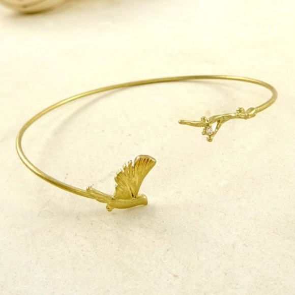 Jewelry - delicate bird and branch bracelet